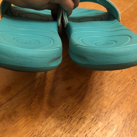 Adidas slip on slide sandals good condition Sz 10 - Picture 11 of 14